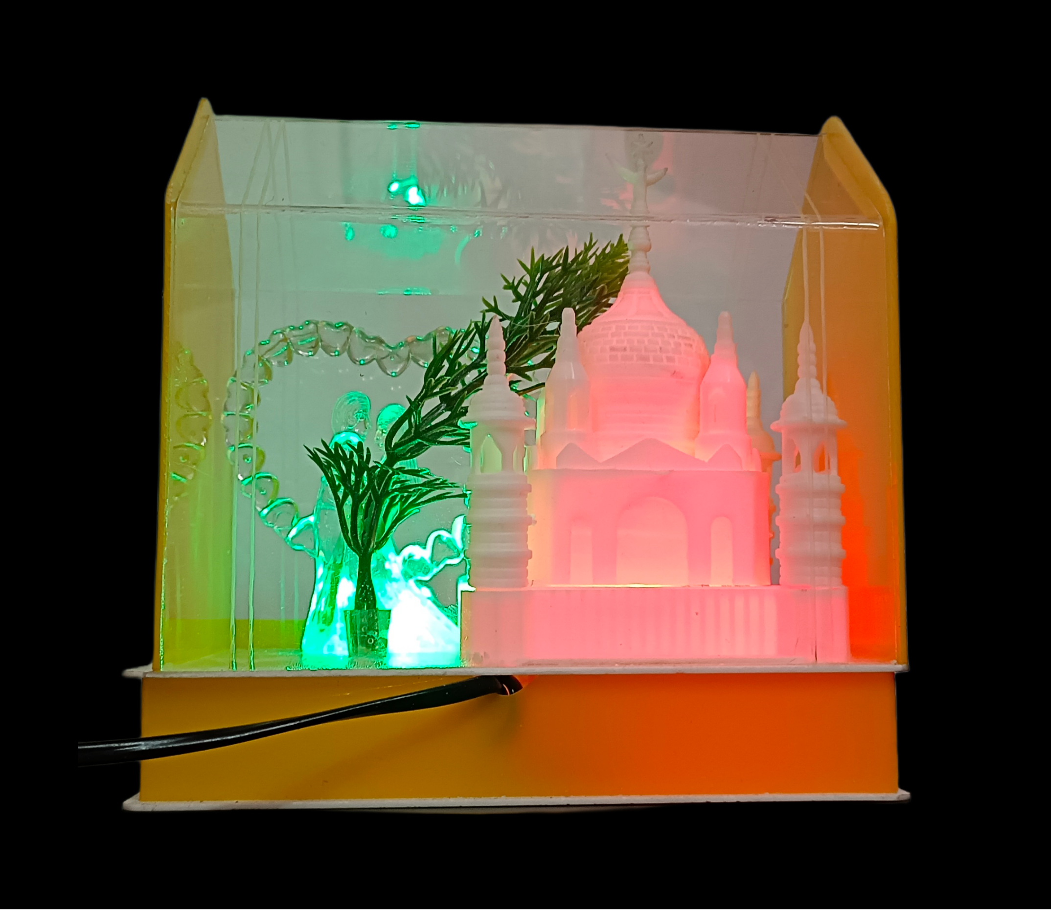 Couple Making Love to Each Other with Colorful Light Lit up in Front of Taj Mahal Suitable for Floor,Table,Bedroom Gifts - Image 3