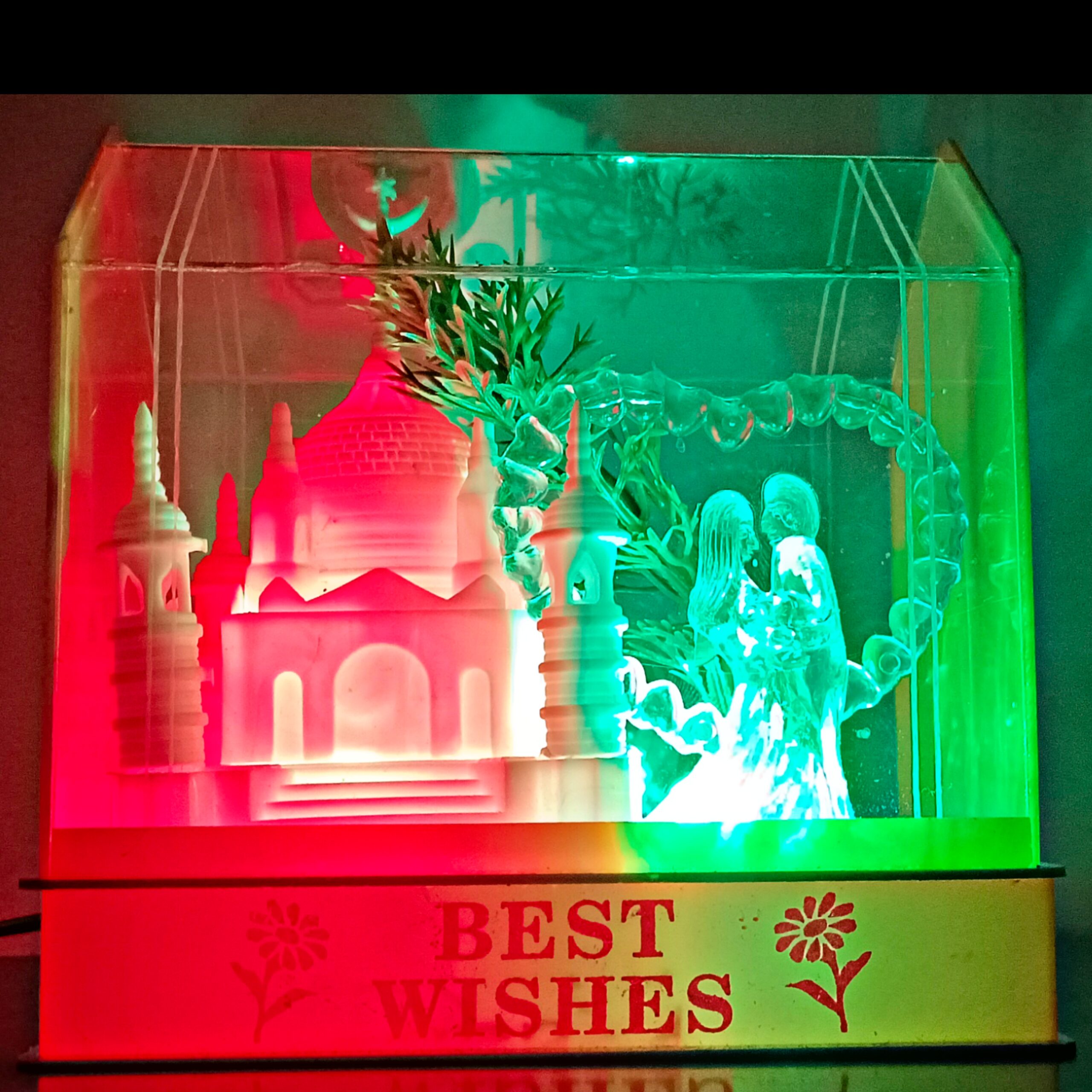 Couple Making Love to Each Other with Colorful Light Lit up in Front of Taj Mahal Suitable for Floor,Table,Bedroom Gifts - Image 6